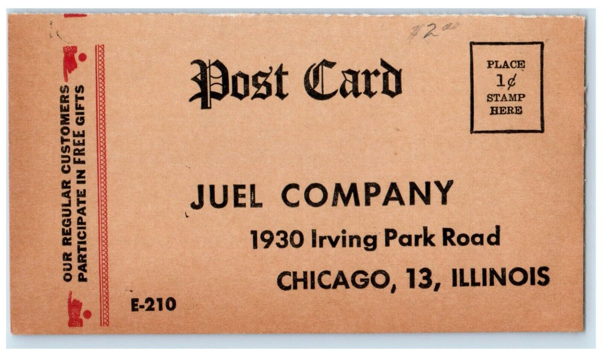 Longer Hair Juel Company Irving Park Road Chicago IL Advertising Postcard