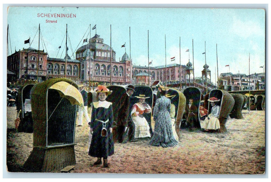 1910 Chair Design Scheveningen Strand The Hague, Netherlands Posted Postcard