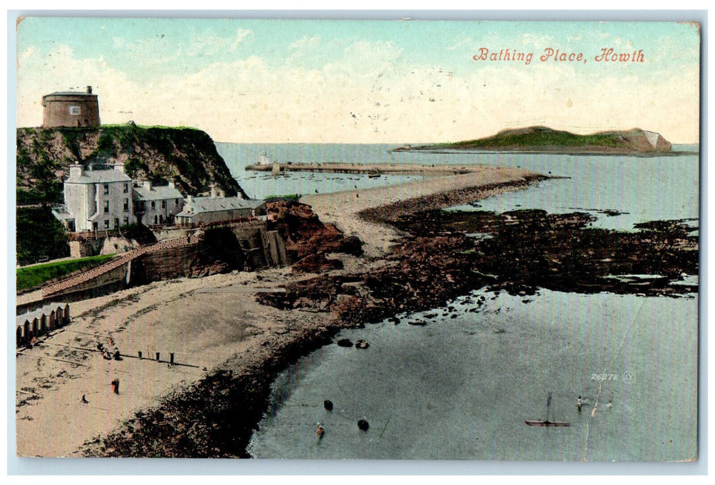 1909 Bathing Place Howth Dublin Ireland Posted Valentine Series Postcard