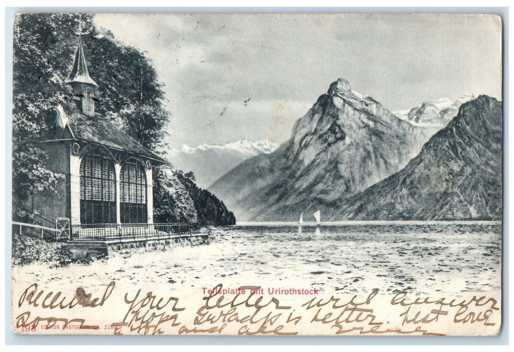 1905 Tellsplatte With Urirotstock Switzerland Posted Antique Postcard