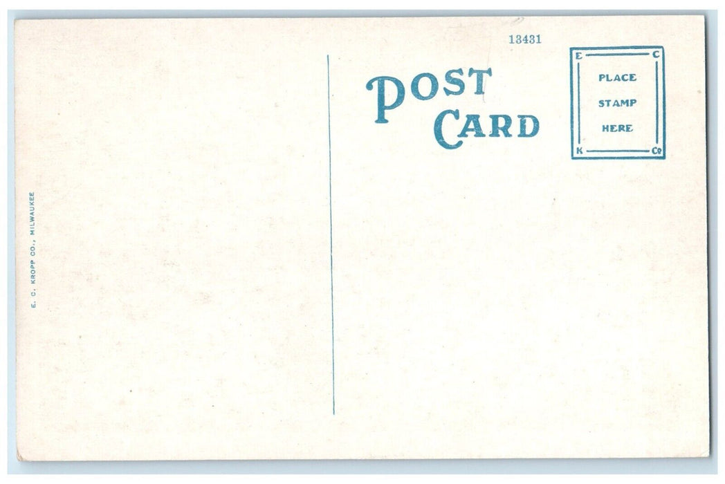 c1920 East Main Street Chanute Classic Cars Kansas KS Unposted Antique Postcard