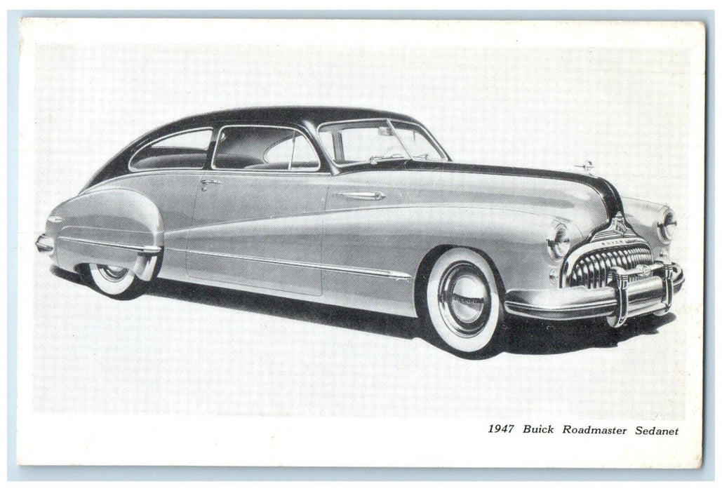 1947 Buick Roadmaster Sedanet Car Lansing Michigan MI Advertising Postcard