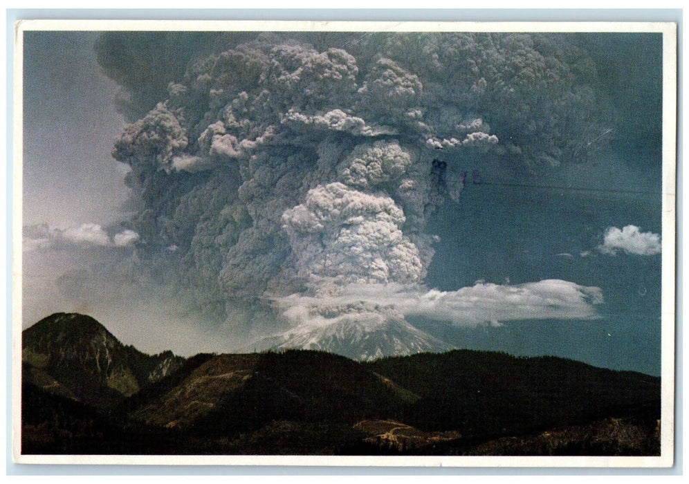 1980 Scenic View Mount St Helens Eruption Washington WA Vintage Antique Postcard