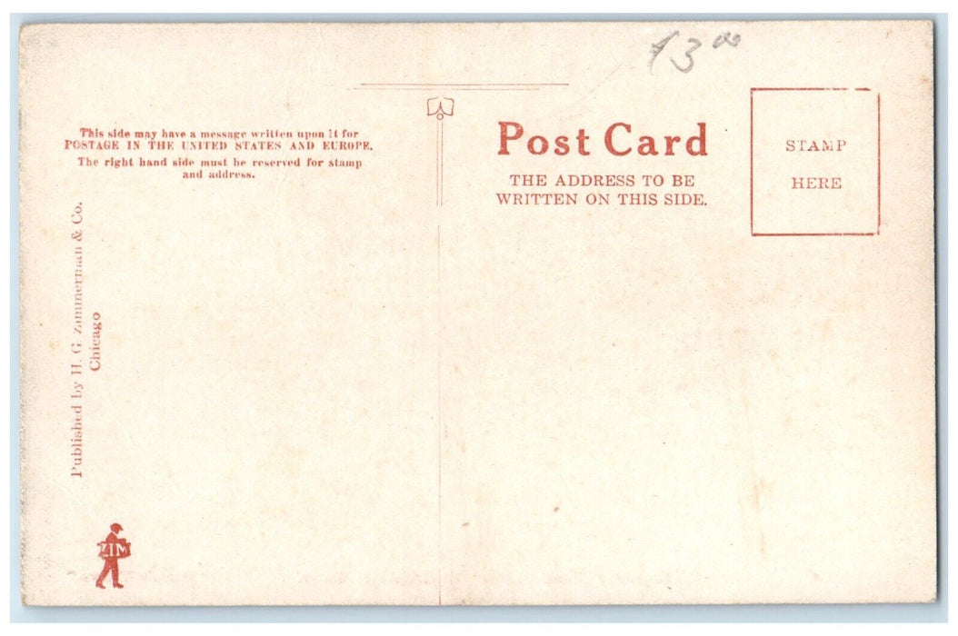 1910 Scenic View Summer Park Trees Burlingame Kansas KS Antique Vintage Postcard