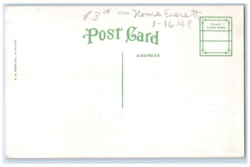 1920 Lesh Oil Refinery Building Arkansas City Kansas KS Vintage Antique Postcard