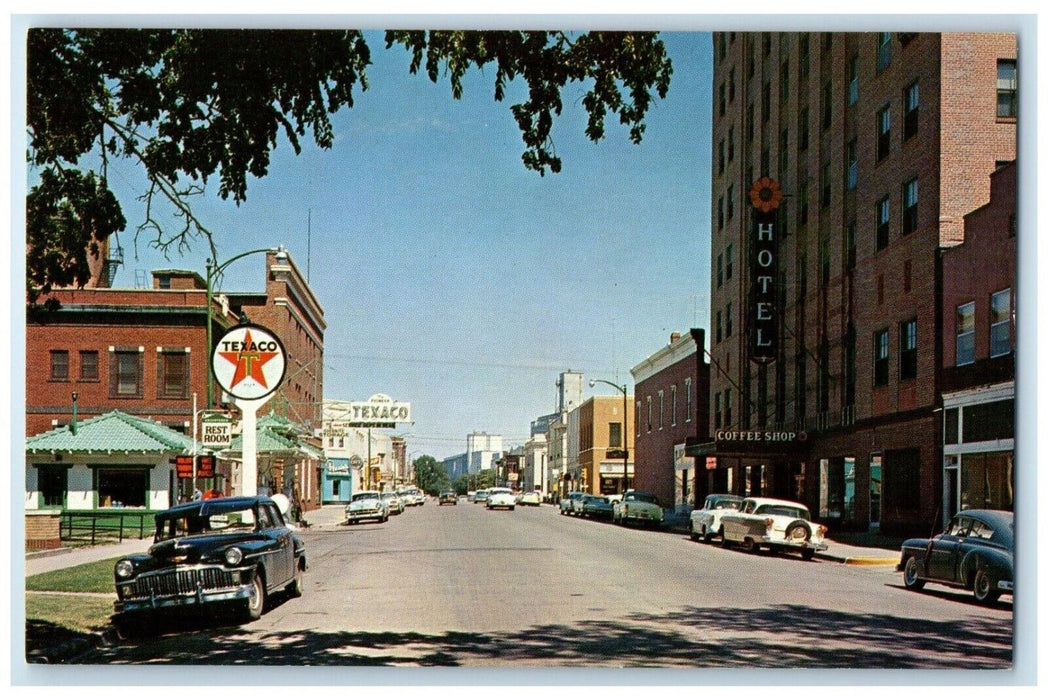 1960 Third Street Greetings From Abilene Classic Cars Kansas KS Antique Postcard