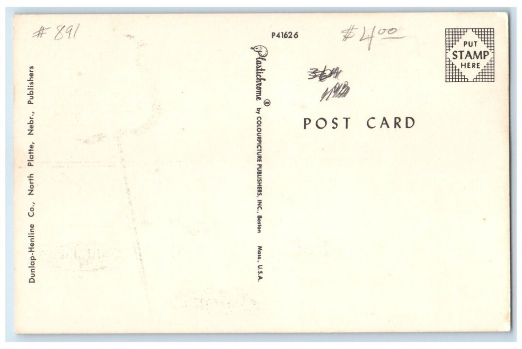 c1940 We Are Travelling Kansas Scenic US Highway 36 MAP Kansas Unposted Postcard