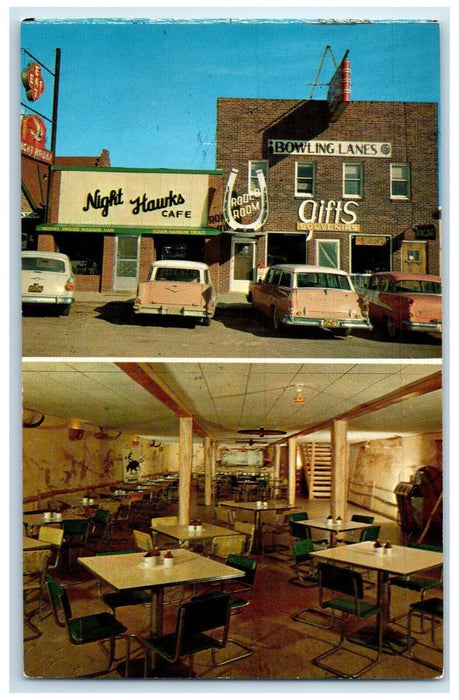 c1950's Night Hawk Cafe And Rodeo Room Camdenton Missouri MO Dual View Postcard