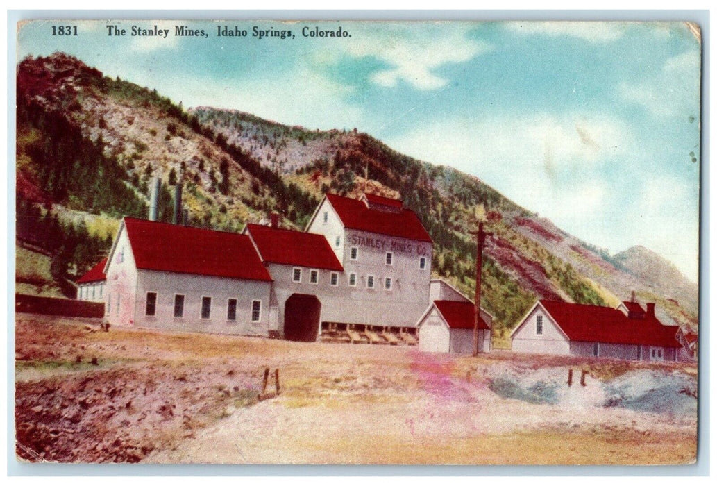 1910 Scenic View Stanley Mine Building Idaho Springs Colorado CO Posted Postcard