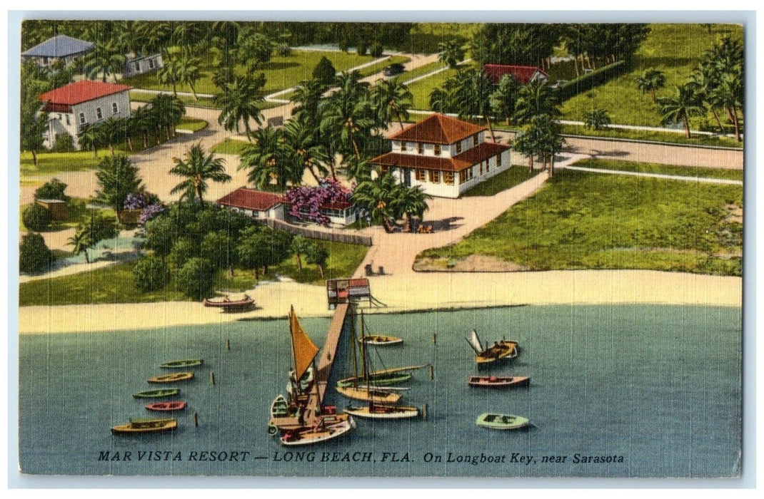 1957 Mar Vista Resort Beach Price Is Right Showcase Sarasota Florida FL Postcard