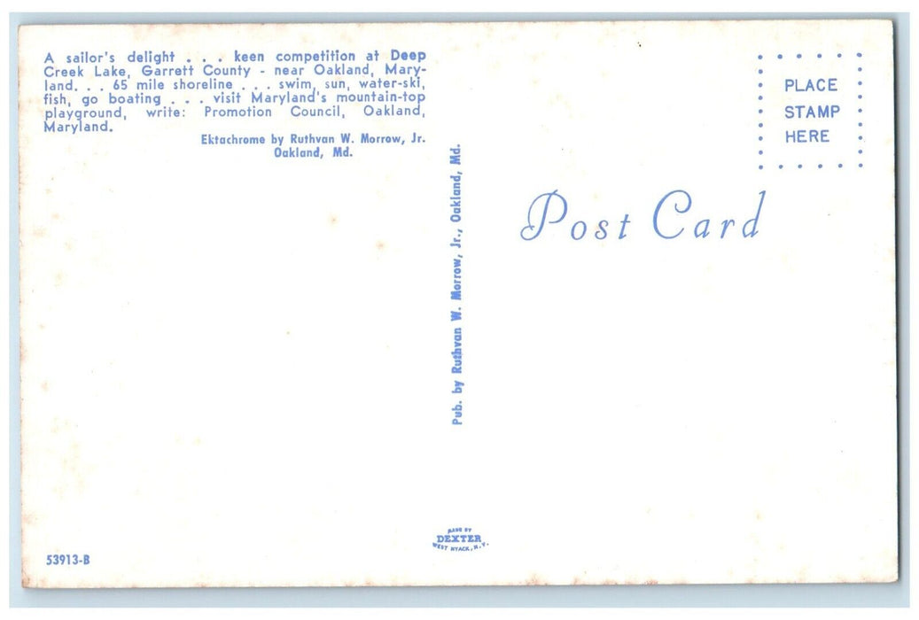c1960 Sailors Delight Deep Creek Lake Garrett County Oakland Maryland Postcard