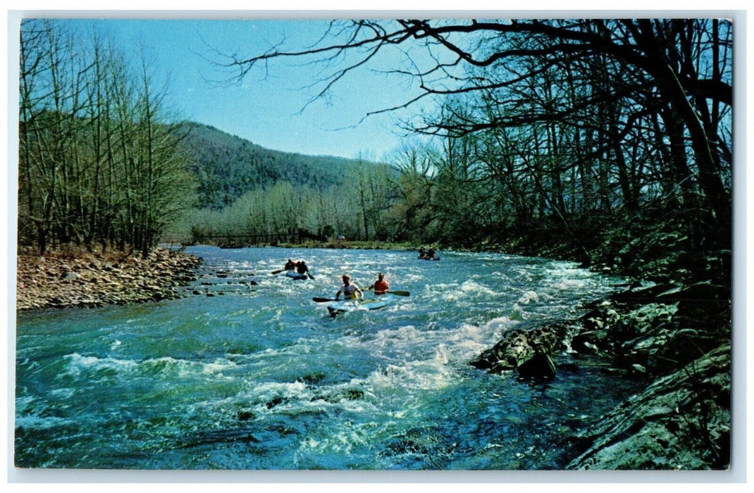 c1960 Scene White Water Weekend South Branch Petersburg West Virginia Postcard