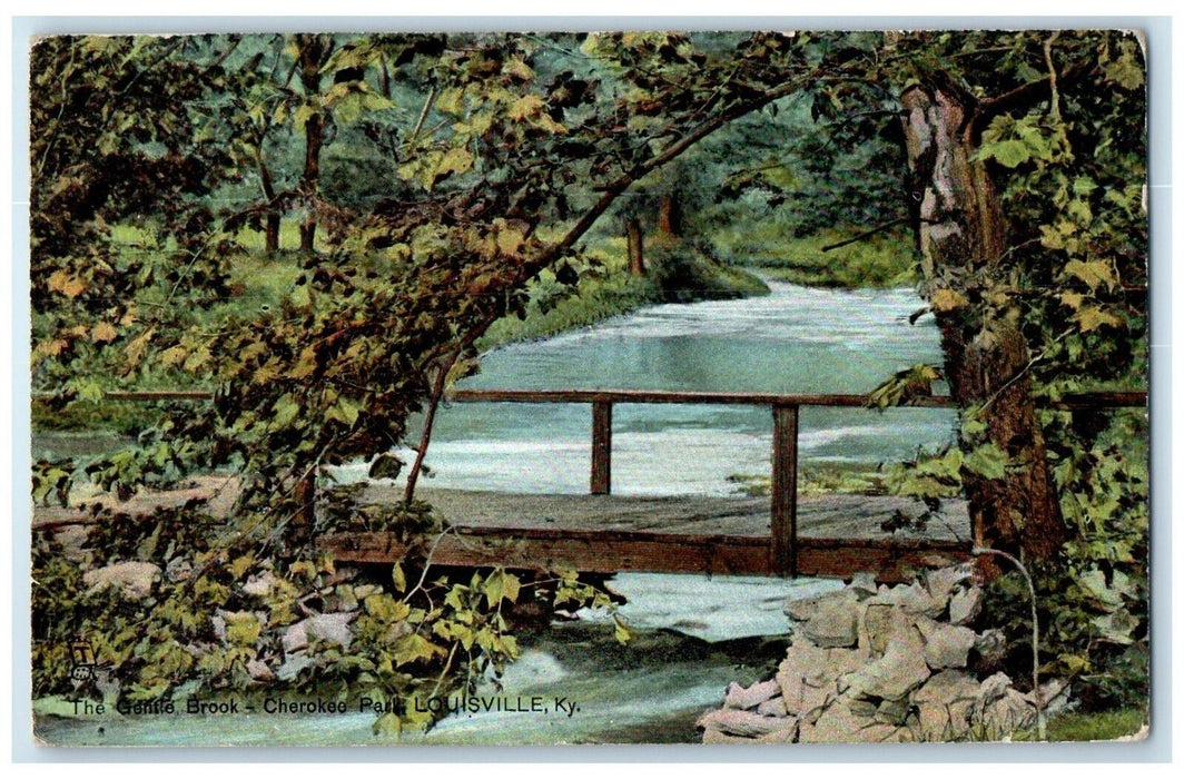 1908 The Gentle Brook Cherokee Park Louisville Kentucky KY Tuck's Postcard