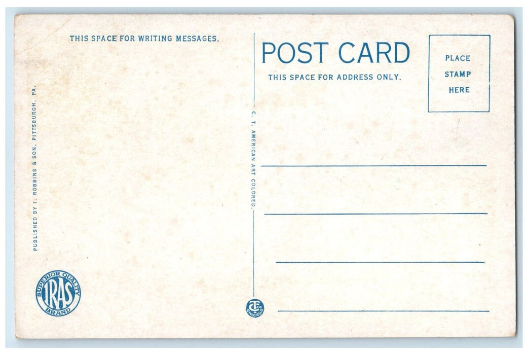 c1920 High School Exterior Building Street Greensburg Pennsylvania PA Postcard
