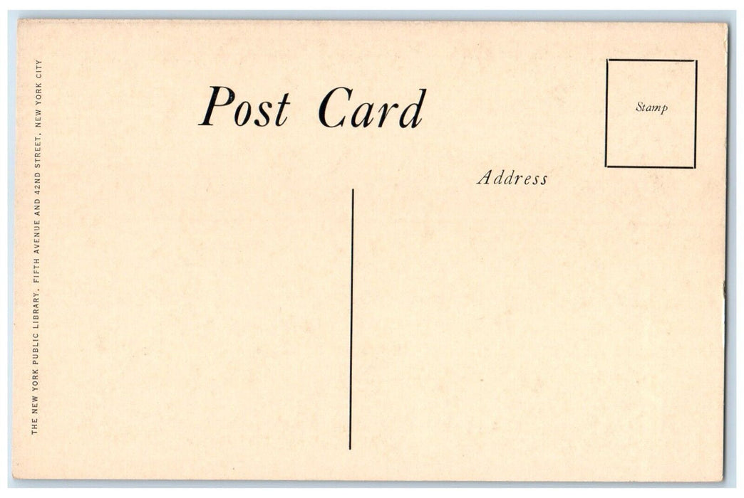 c1940 New York Public Library Central Building Bryant Park Facade Field Postcard