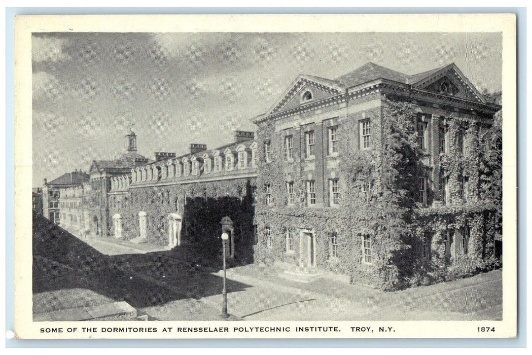 c1940 Some Dormitories Rensselaer Polytechnic Institute Troy New York Postcard