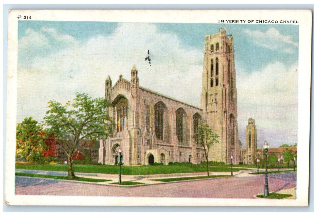 1949 University Of Chicago Chapel Chicago Illinois IL Posted Vintage Postcard