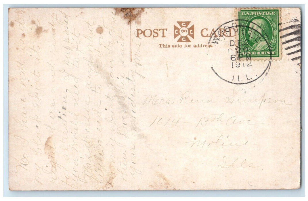 1912 Dayle Building Street View Street View Galesburg Illinois IL Postcard