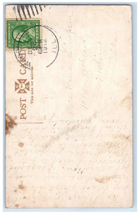 1912 Dayle Building Street View Street View Galesburg Illinois IL Postcard