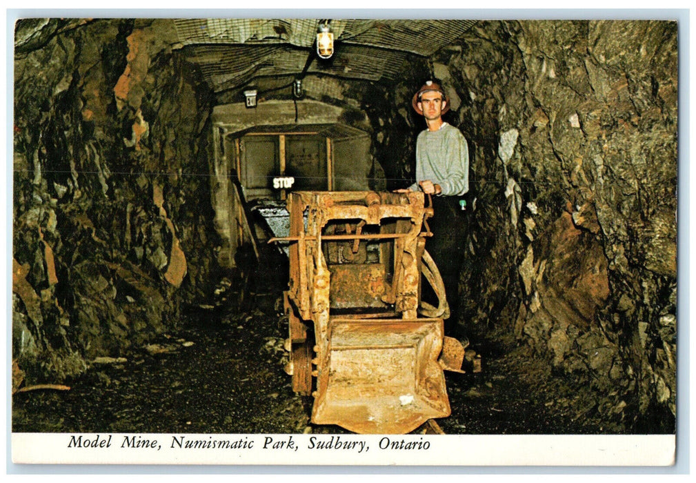 c1960's Model Mine Numismatic Park Sudbury Ontario Canada Vintage Postcard