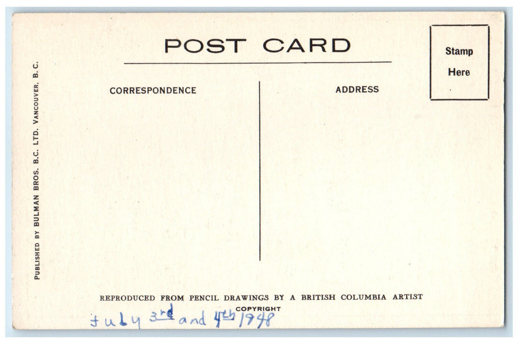 1948 Barque Pamir Unloading Vancouver British Columbia Canada Vintage Postcard