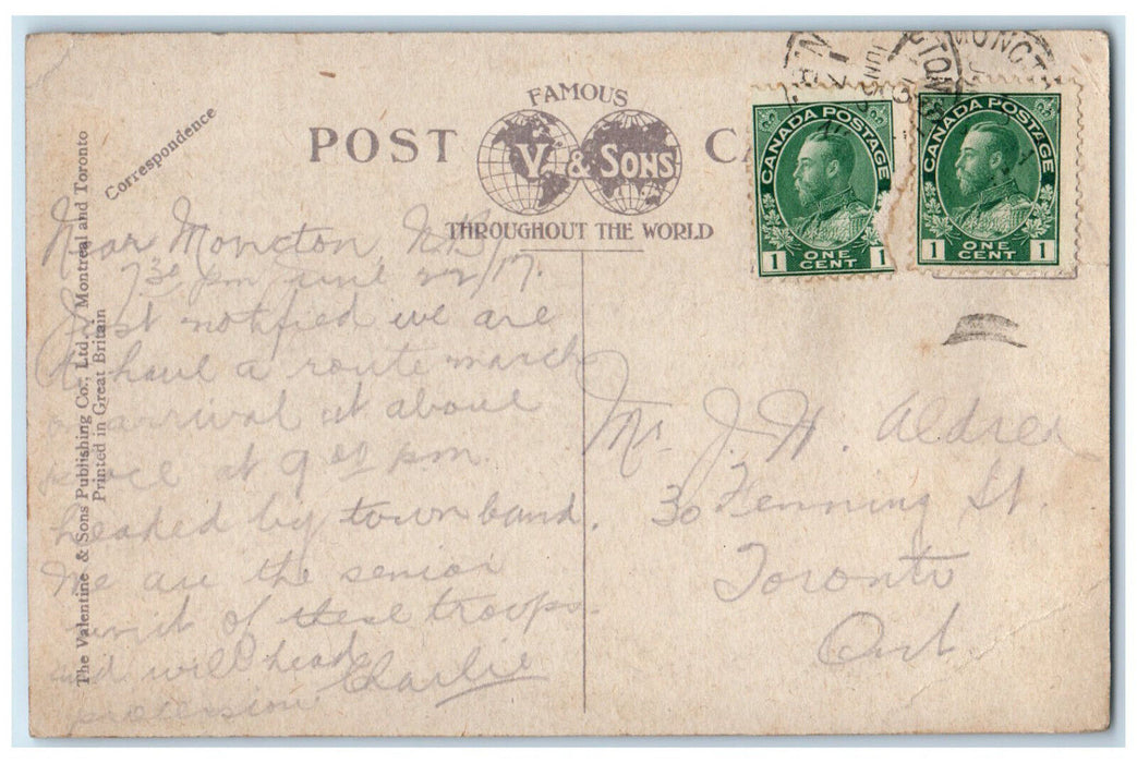 1917 View of C.P.R. Windsor Station Montreal Canada Antique Posted Postcard