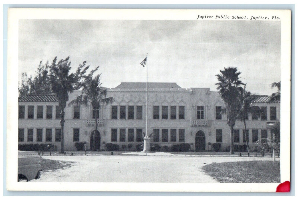 1940 Front View Jupiter Public School Building Jupiter Florida Unposted Postcard
