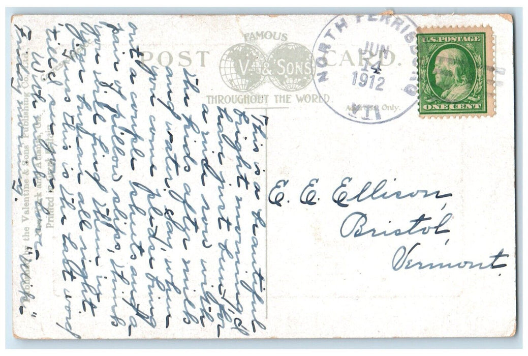 1912 Aerial View Muckalee Creek Fishing River Trees Americus Georgia GA Postcard