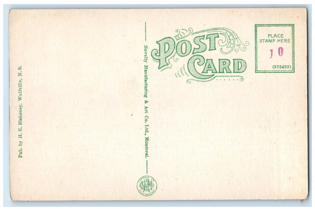 c1910 On The Caspereaux Wolfville Nova Scotia Canada Antique Unposted Postcard