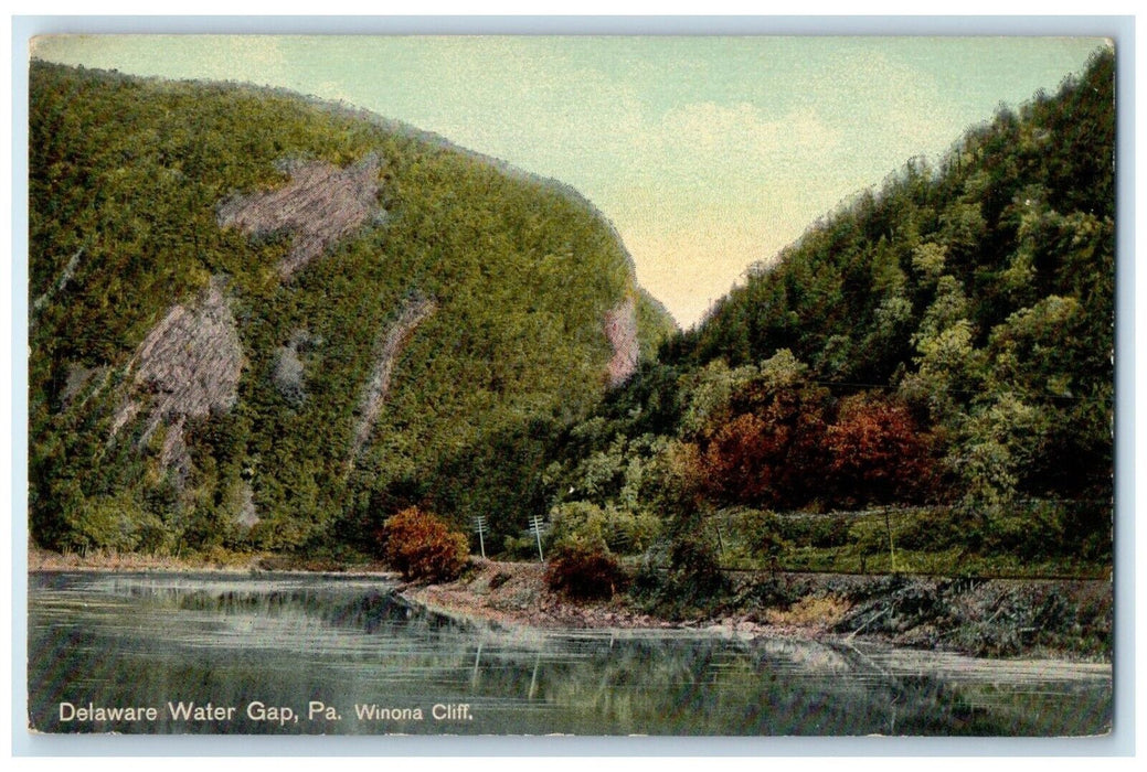 c1910's Delaware Water Gap Pennsylvania PA, Winona Cliff Posted Antique Postcard