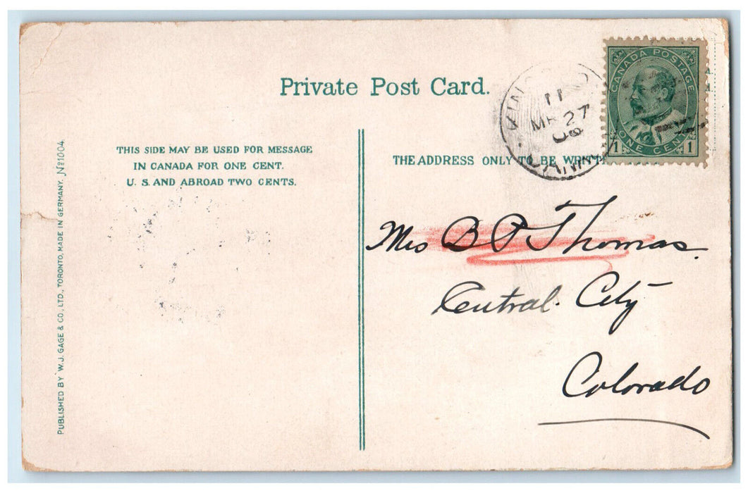 1906 View of Tadoussac from Golf Links Quebec Canada Antique Posted Postcard