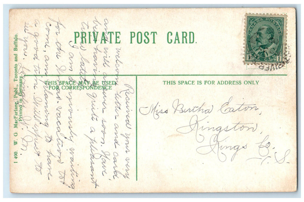 c1910 McGill University Montreal Quebec Canada Posted Antique Postcard