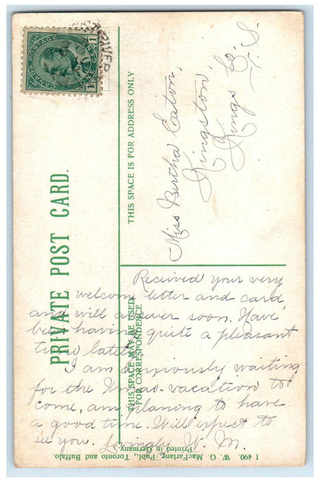 c1910 McGill University Montreal Quebec Canada Posted Antique Postcard