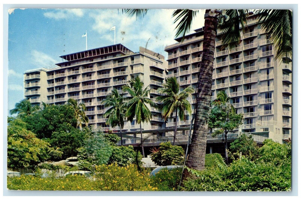 1967 Reef Towers Companion Hotel Reef Hotel Honolulu Hawaii HI Vintage Postcard