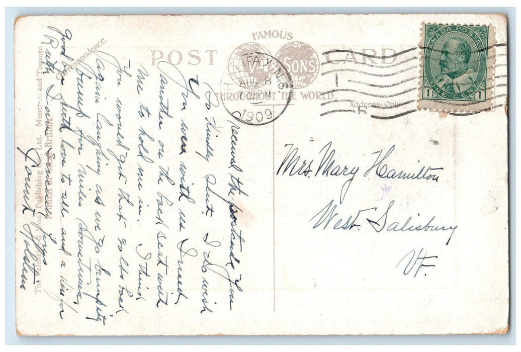 1909 Melville Island Halifax Nova Scotia Canada Posted Antique Postcard