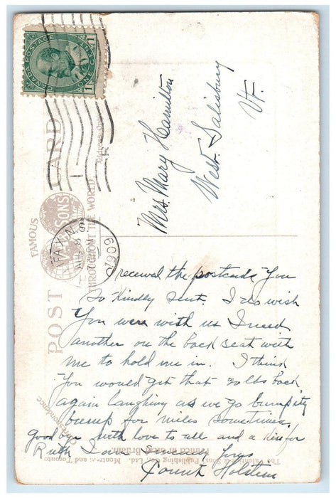 1909 Melville Island Halifax Nova Scotia Canada Posted Antique Postcard