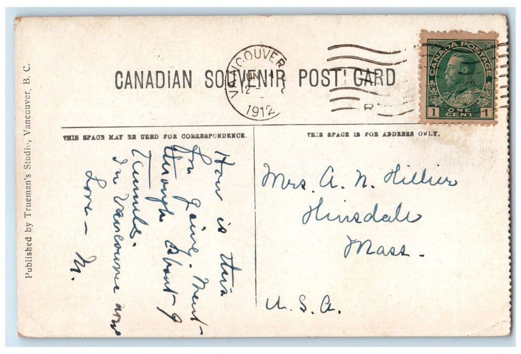 1912 Cantilever Bridge Cisco British Columbia Canada Antique Posted Postcard