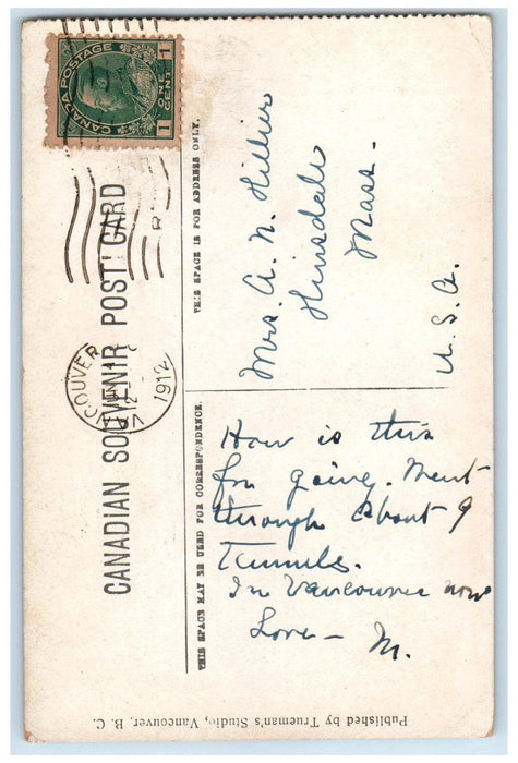 1912 Cantilever Bridge Cisco British Columbia Canada Antique Posted Postcard