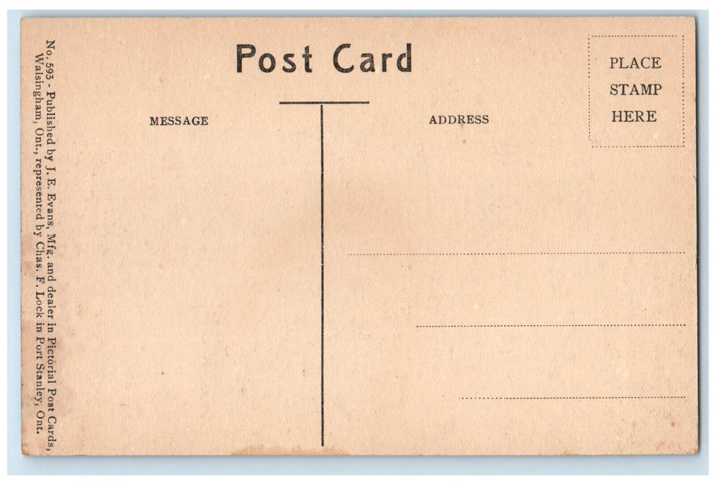 c1910 Hill Crest Inn Port Stanley Ontario Canada Posted Antique Postcard