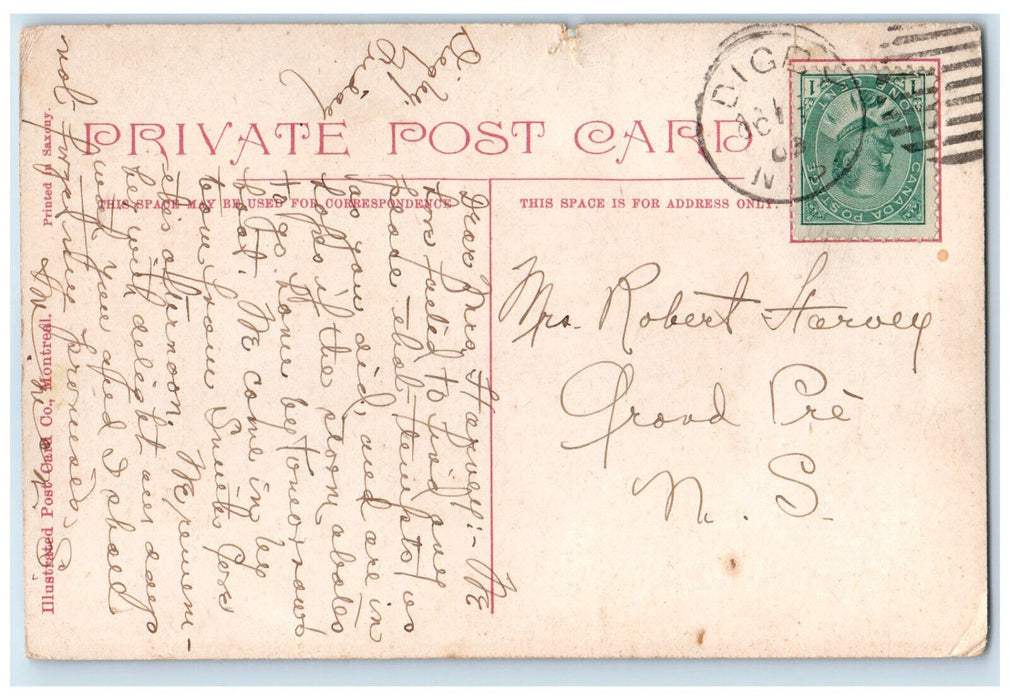 c1910 Lighthouse Point Prim Digby Nova Scotia Canada Posted Antique Postcard