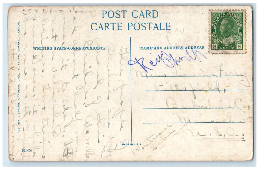 c1930's Le Pont De Quebec Bridge Quebec Canada Vintage Posted Postcard