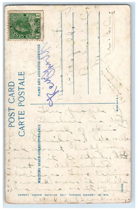 c1930's Le Pont De Quebec Bridge Quebec Canada Vintage Posted Postcard