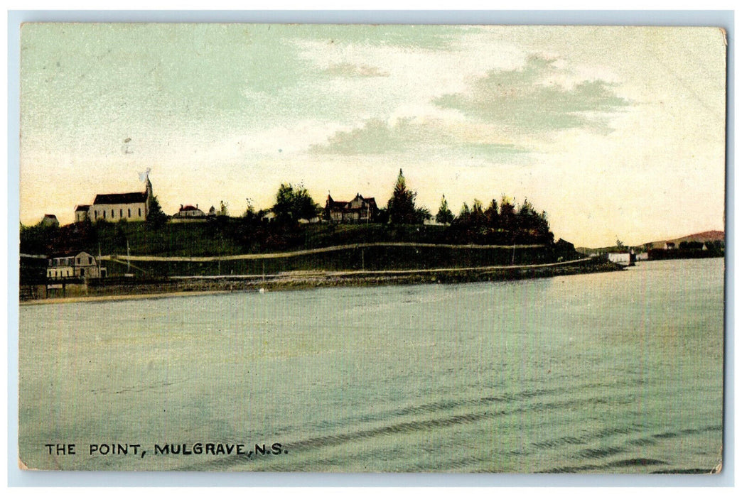 1907 River View The Point Mulgrave Nova Scotia Canada Antique Posted Postcard