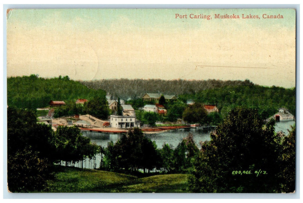 1909 View of Port Carling Muskoka Lakes Canada Posted Antique Postcard