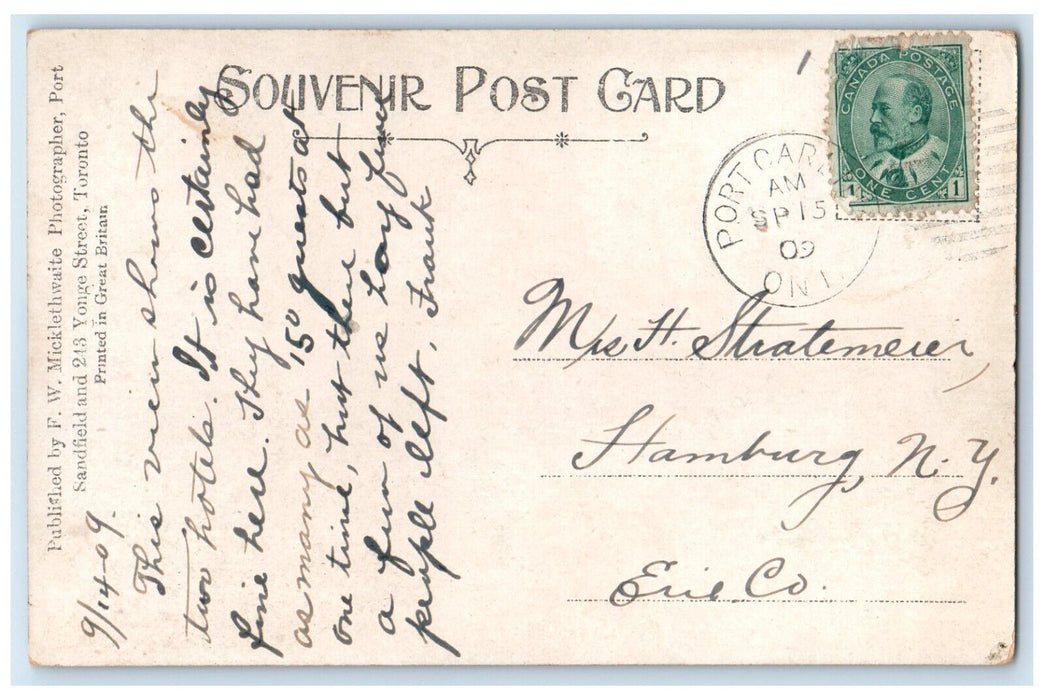 1909 View of Port Carling Muskoka Lakes Canada Posted Antique Postcard