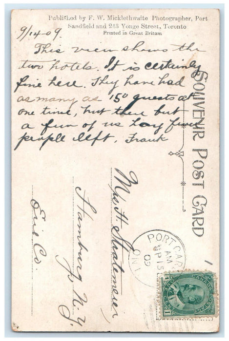 1909 View of Port Carling Muskoka Lakes Canada Posted Antique Postcard
