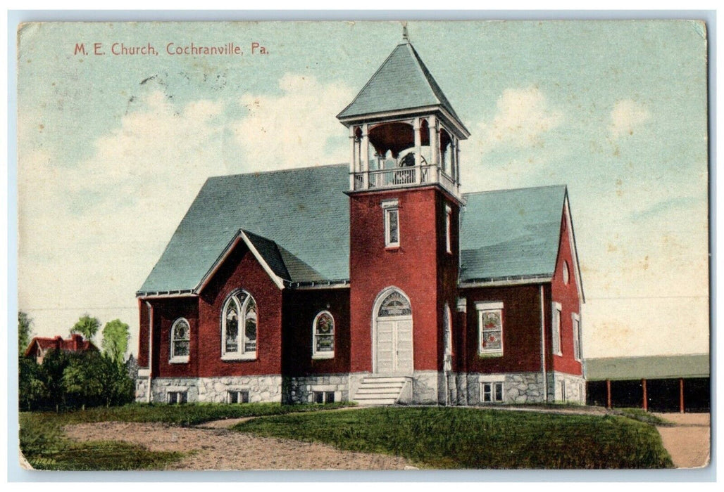 1911 Me Church Dirt Road Cochranville Pennsylvania PA Posted Antique Postcard