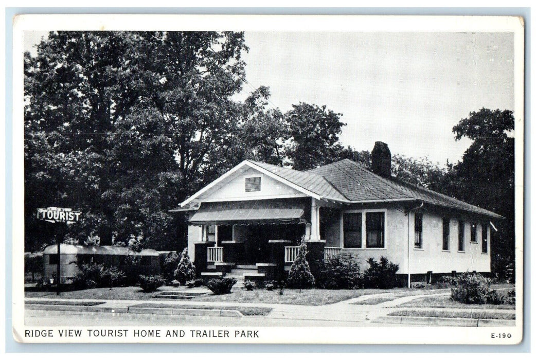 1940 Ridge View Tourist Home Trailer Park Chattanooga Tennessee Vintage Postcard