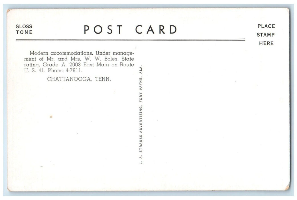 1940 Ridge View Tourist Home Trailer Park Chattanooga Tennessee Vintage Postcard