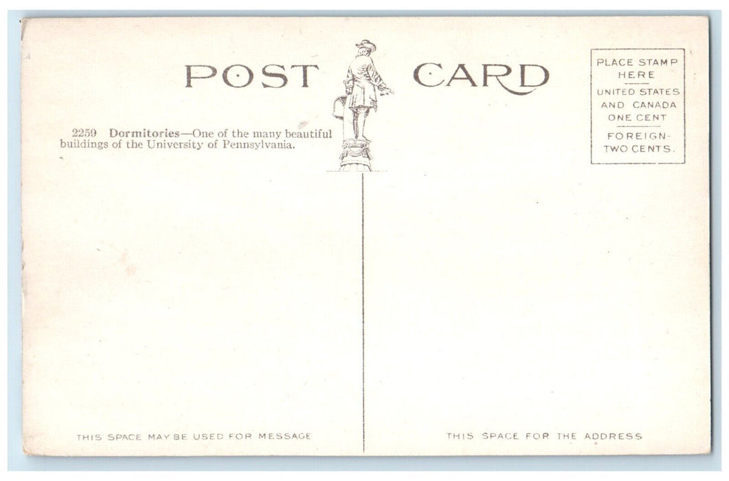c1910's Dormitories University Of Pennsylvania Philadelphia PA Antique Postcard